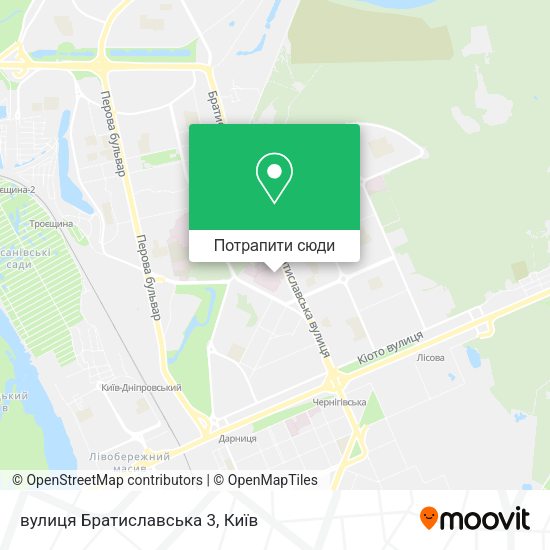 Карта вулиця Братиславська 3