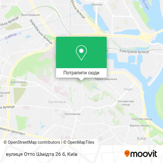 Карта вулиця Отто Шмідта 26 б