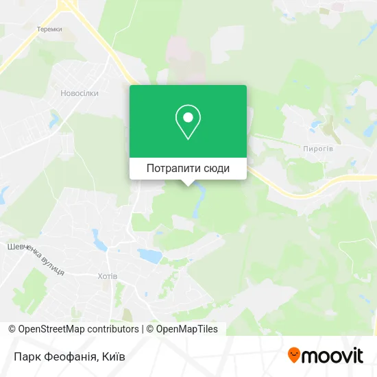 Карта Парк Феофанія