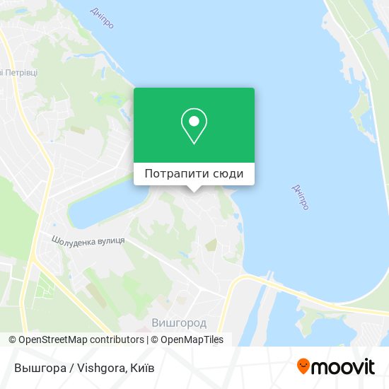 Карта Вышгора / Vishgora