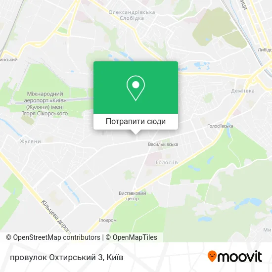 Карта провулок Охтирський 3