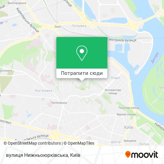 Карта вулиця Нижньоюрківська