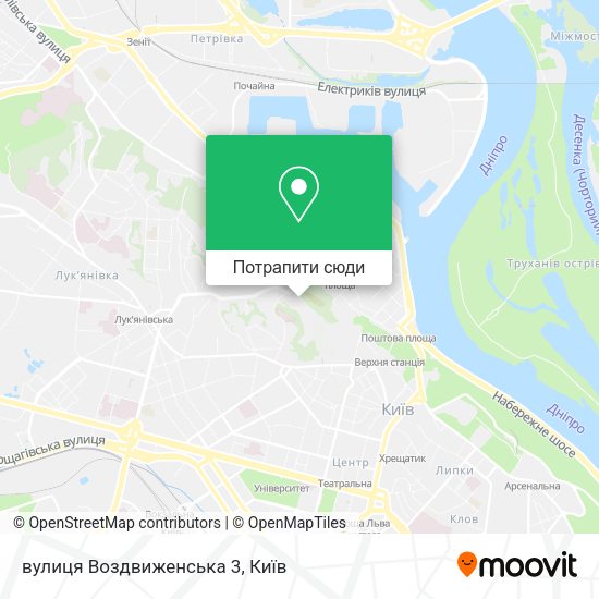 Карта вулиця Воздвиженська 3