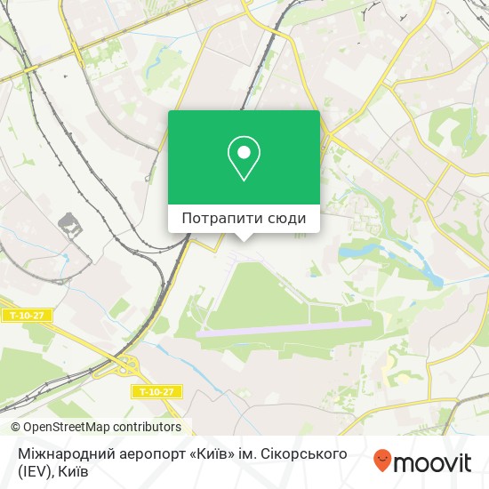 Карта Міжнародний аеропорт «Київ» ім. Сікорського (IEV)