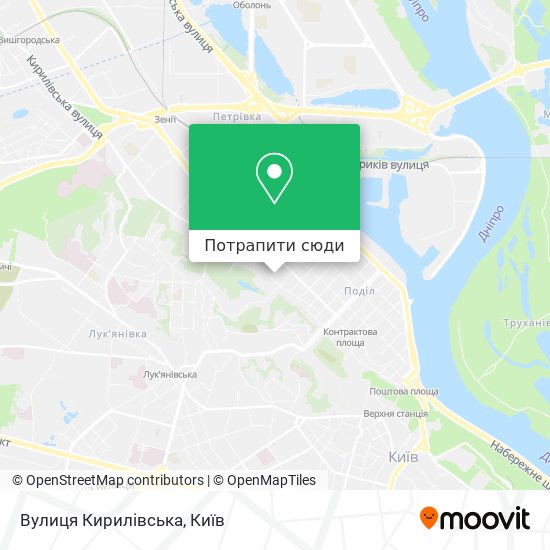 Карта Вулиця Кирилівська