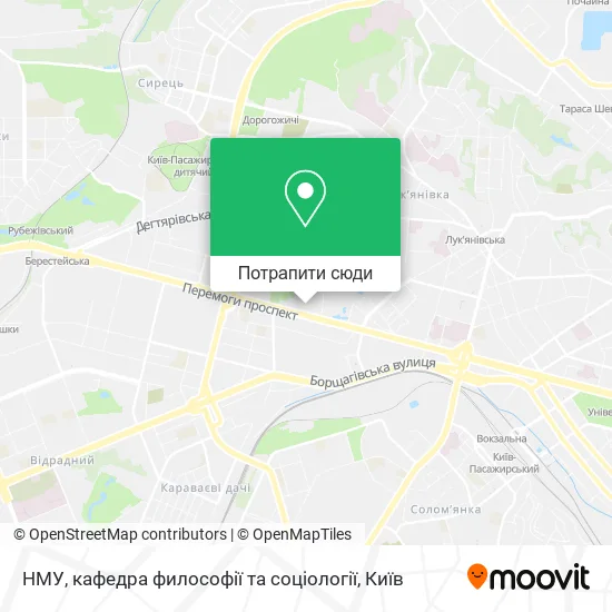 Карта НМУ, кафедра философії та соціології