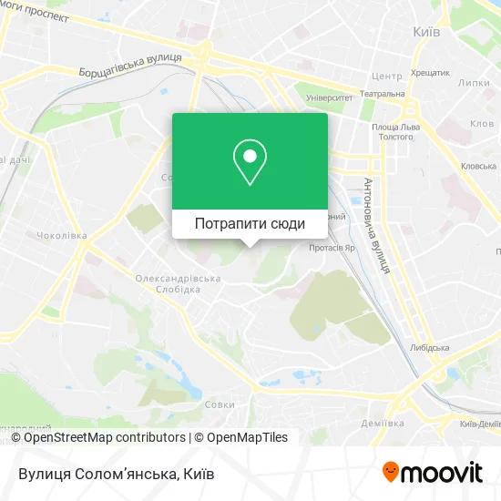 Карта Вулиця Солом’янська