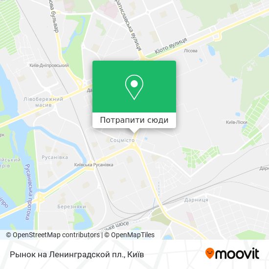Карта Рынок на Ленинградской пл.