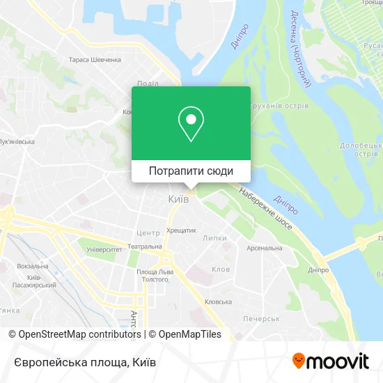 Карта Європейська площа