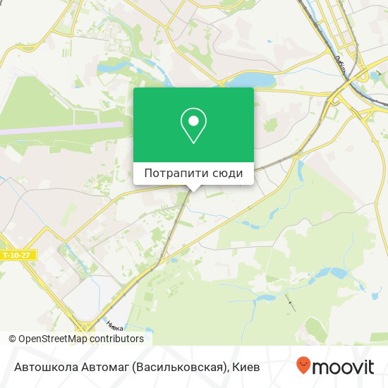 Карта Автошкола Автомаг (Васильковская)