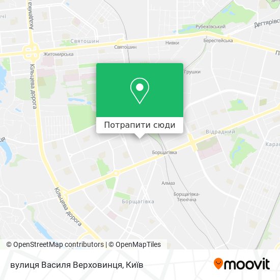 Карта вулиця Василя Верховинця