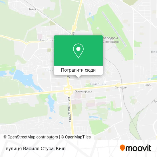 Карта вулиця Василя Стуса