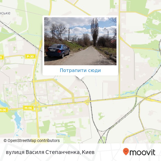 Карта вулиця Василя Степанченка