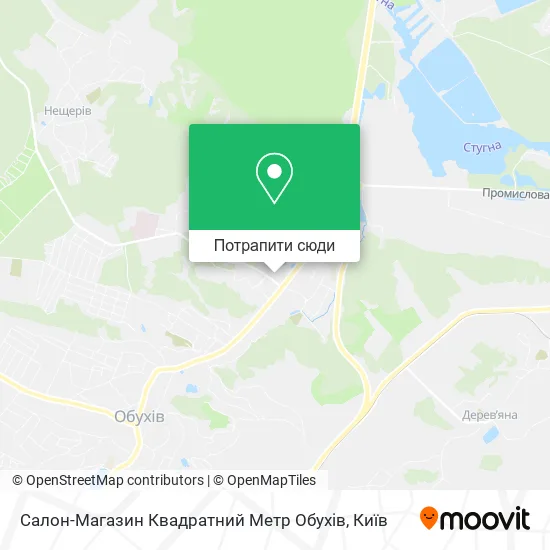 Карта Салон-Магазин Квадратний Метр Обухів