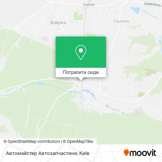 Карта Автомайстер Автозапчастини