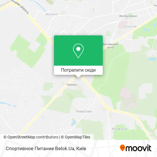 Карта Спортивное Питание Belok.Ua