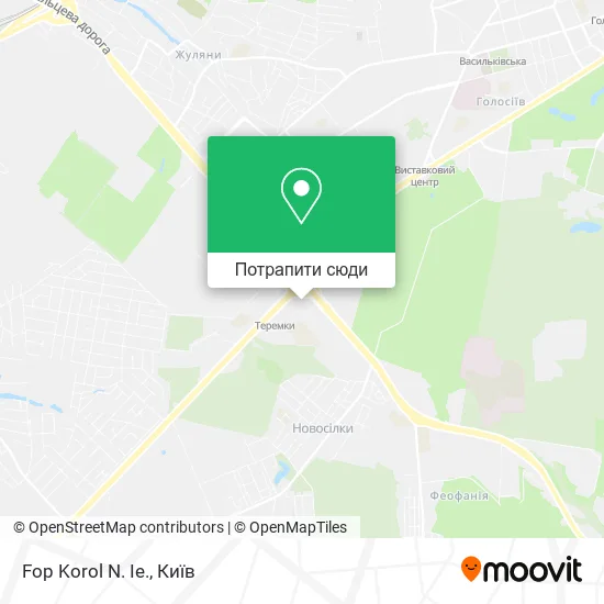 Карта Fop Korol N. Ie.