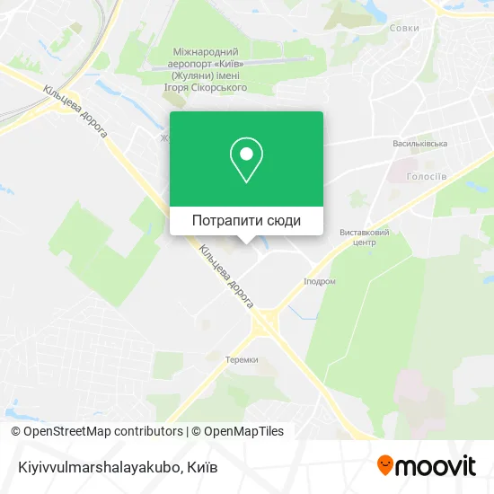 Карта Kiyivvulmarshalayakubo