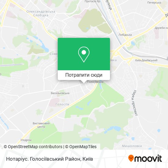 Карта Нотарiус. Голосіївський Район