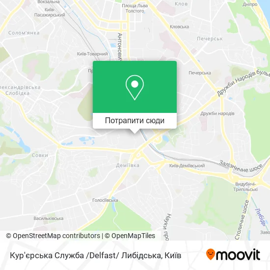 Карта Кур'єрська Служба /Delfast/ Либідська