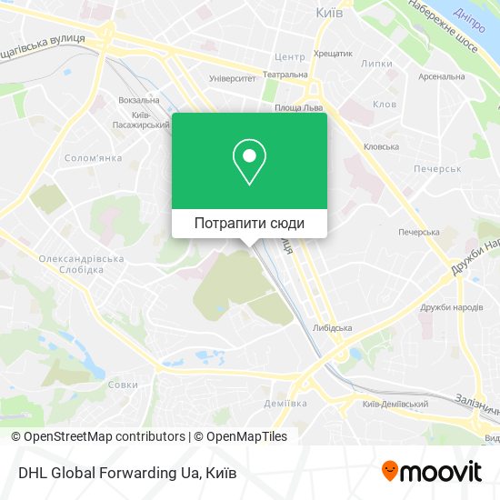 Карта DHL Global Forwarding Ua
