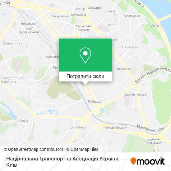 Карта Націрнальна Транспортна Асоцвація України