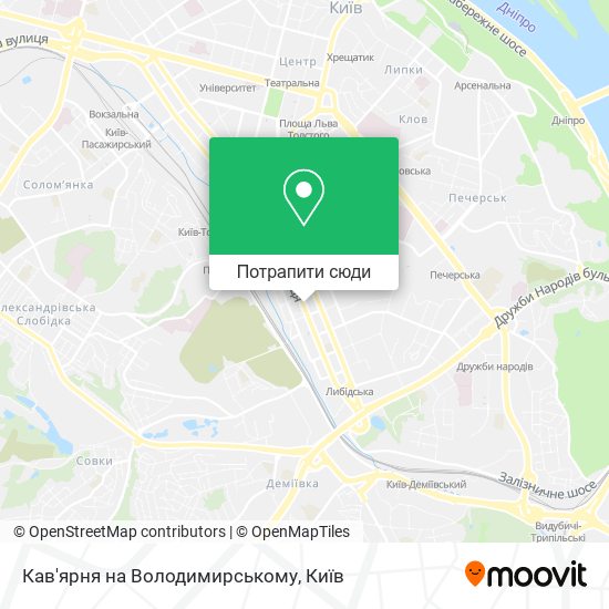 Карта Кав'ярня на Володимирському