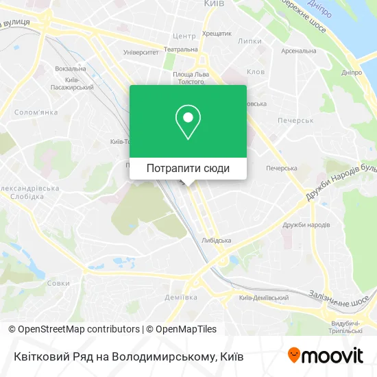Карта Квітковий Ряд на Володимирському
