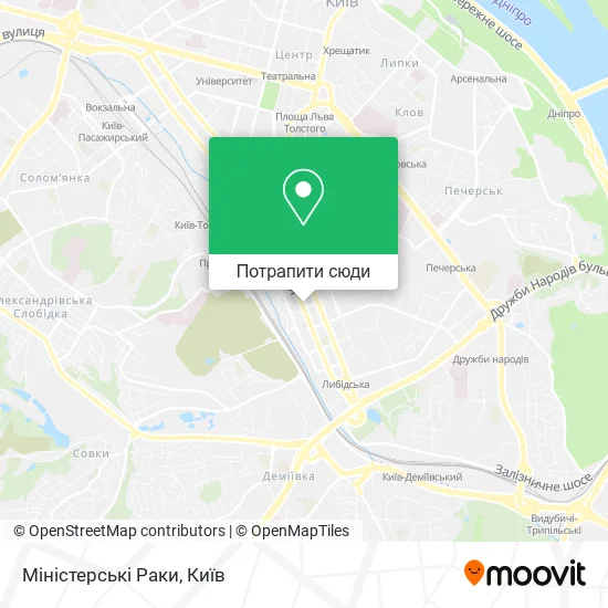 Карта Міністерські Раки