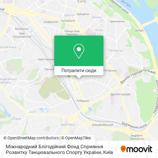 Карта Міжнародний Блігодійний Фонд Сприяння Розвитку Танцювального Спорту України