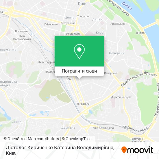 Карта Дієтолог Кириченко Катерина Володимирівна