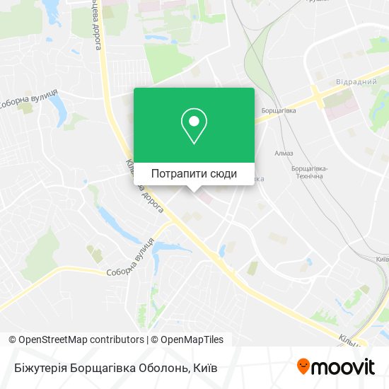 Карта Біжутерія Борщагівка Оболонь