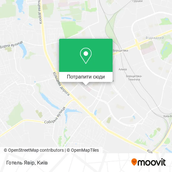 Карта Готель Явір