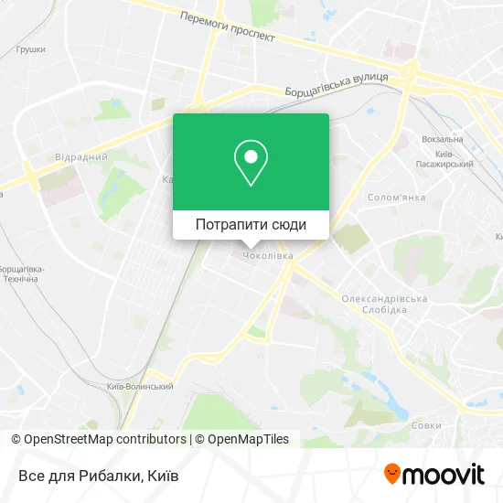 Карта Все для Рибалки