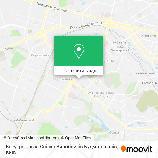 Карта Всеукраїнська Спілка Виробників Будматеріалів