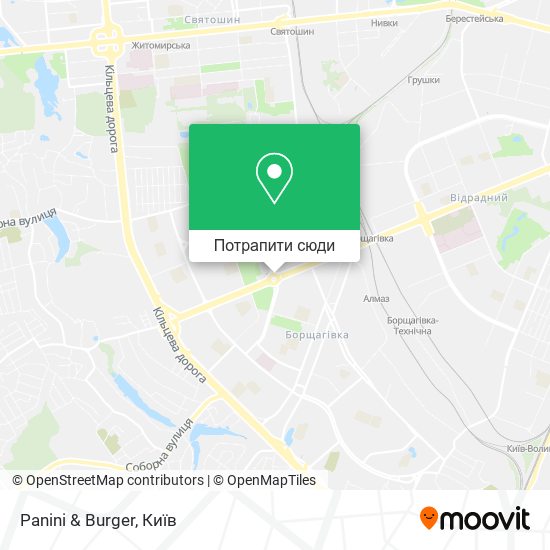 Карта Panini & Burger