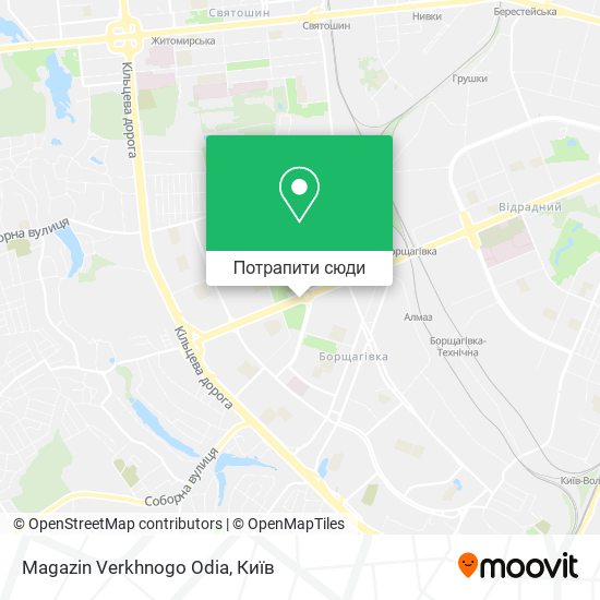 Карта Magazin Verkhnogo Odia