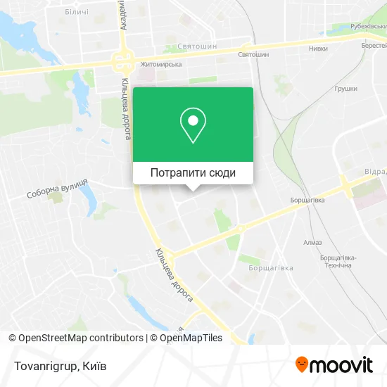 Карта Tovanrigrup
