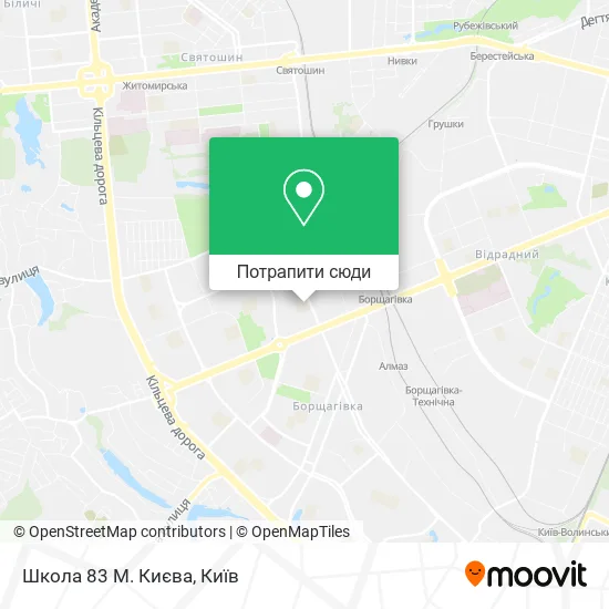 Карта Школа 83 М. Києва