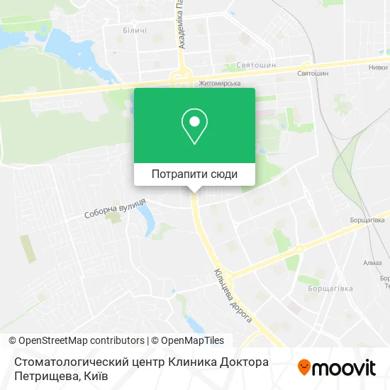 Карта Стоматологический центр Клиника Доктора Петрищева
