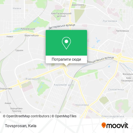Карта Tovsprosan