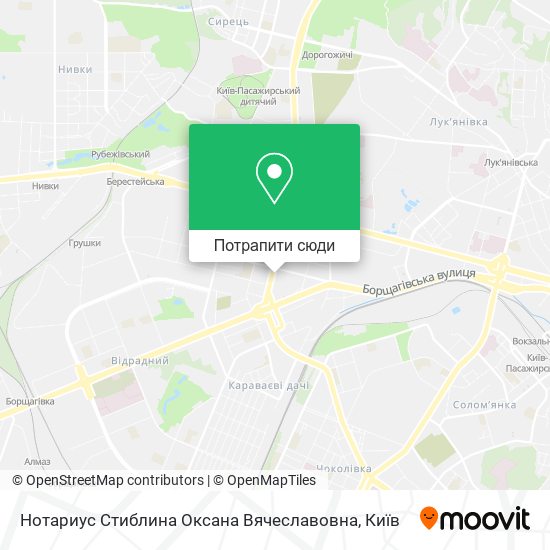 Карта Нотариус Стиблина Оксана Вячеславовна