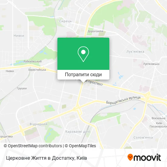 Карта Церковне Життя в Достатку