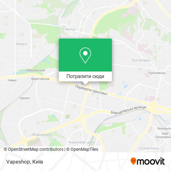 Карта Vapeshop