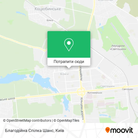 Карта Благодійна Спілка Шанс