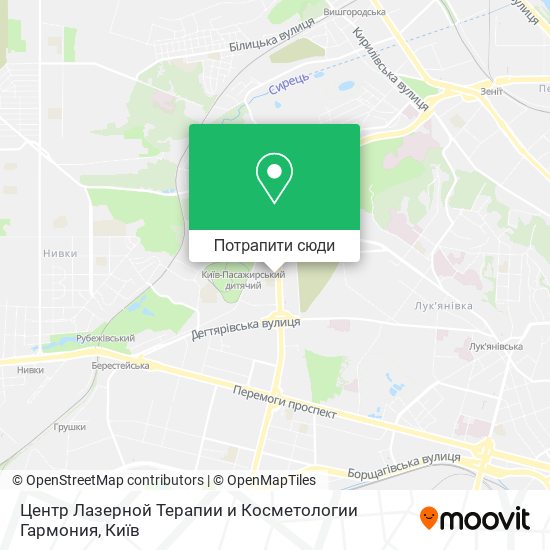 Карта Центр Лазерной Терапии и Косметологии Гармония