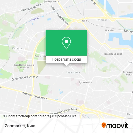 Карта Zoomarket