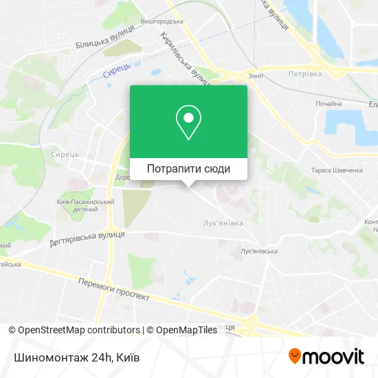 Карта Шиномонтаж 24h