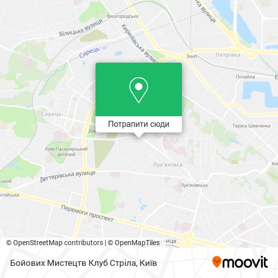Карта Бойових Мистецтв Клуб Стріла