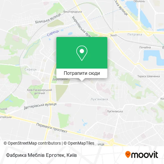 Карта Фабрика Меблів Ерготек